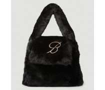 Crystal B Faux Fur Handbag