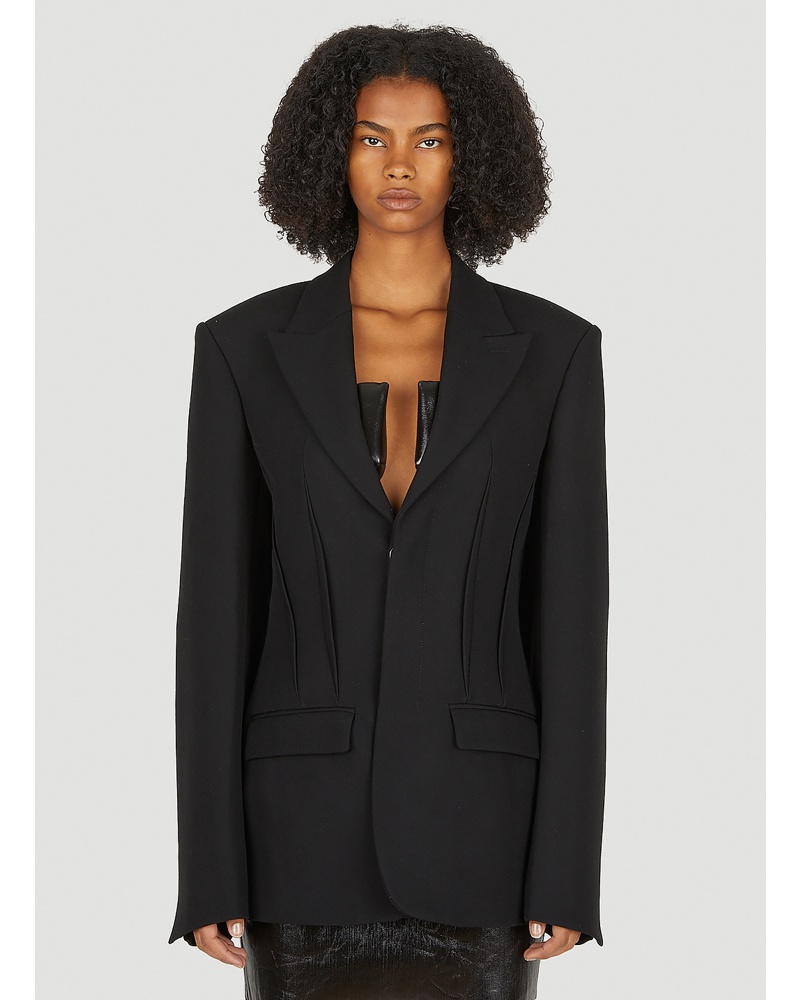 Dion Lee Damen Dion Lee Darted Long Blazer Frau Blazers Black M Dion Lee Damen Dion Lee Darted Long Blazer Frau Blazers Black M