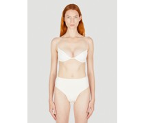 Ziah Fine Strap Almond Bikini Top - Frau Bademode White Uk - 10