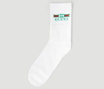 Gucci Gg Logo Socks -  Socken White M
