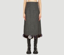 Plan C Prince Of Wales Midi Skirt - Frau Röcke Grey It - 40|Plan C Prince Of Wales Midi Skirt - Frau Röcke Grey It - 42
