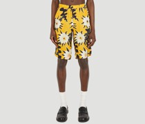 Floral Motif Board Shorts