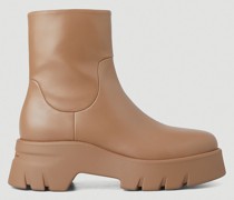 Track Sole Ankle Boots