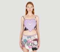Marco Rambaldi Heart Knit Top - Frau Tops Purple M|Marco Rambaldi Heart Knit Top - Frau Tops Purple L
