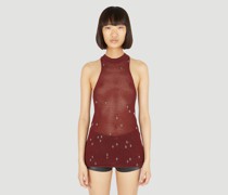 Net Knit Tank Top -  Tops