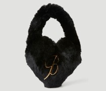 Faux Fur Heart Handbag