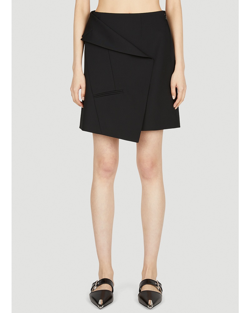 Alexander McQueen Damen Alexander McQueen Wrap Front Skirt Frau Röcke Black It 40 Alexander McQueen Damen Alexander McQueen Wrap Front Skirt Frau Röcke Black It 40