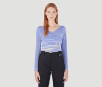 Maisie Wilen Dramady Wrap Top - Frau Tops Purple L