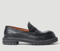 Pierced Leather Loafers