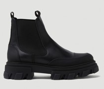 GANNI Leather Chelsea Ankle Boots -  Stiefel Black Eu - 36