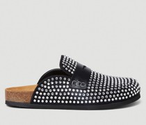 Crystal Backless Penny Loafers