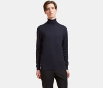 Aiezen Ribbed Roll Neck Sweater - Mann Strick Navy Xs