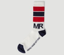 Meryll Rogge Logo Striped Socks - Frau Socken White Eu 36 - 41