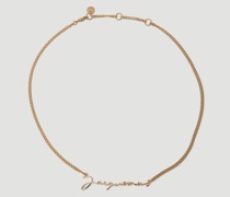 Logo Plaque Necklace -  Schmuck