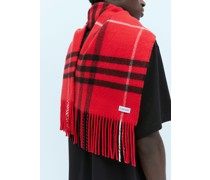 Check Wool Cashmere Scarf