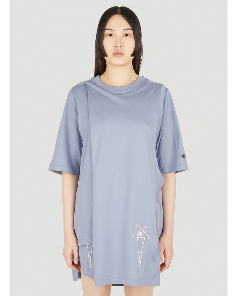 Rick Owens Damen Rick Owens x Champion Toga T-shirt Frau T-shirts Blue M
