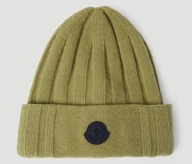 Logo Patch Wool Beanie Hat