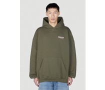 Balenciaga Logo Print Hooded Sweatshirt - Mann Sweatshirts Khaki L