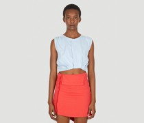 Lourdes Gathered Top - Frau Tops Light Blue Xs|Lourdes Gathered Top - Frau Tops Light Blue S|Lourdes Gathered Top - Frau Tops Light Blue M|Lourdes Gathered Top - Frau Tops Light Blue L