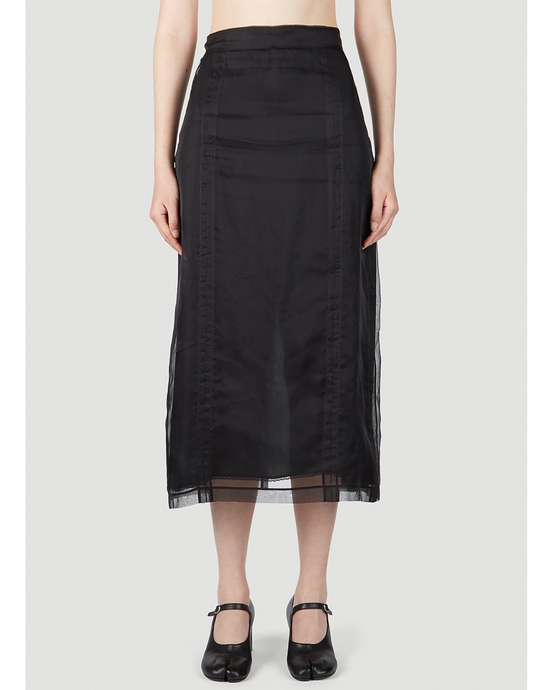 Gucci Damen Gucci Organza Midi Skirt Frau Röcke Black It 42 Gucci Damen Gucci Organza Midi Skirt Frau Röcke Black It 42