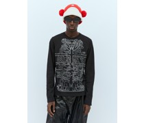 Rhinestone Embellished Long Sleeve T-shirt -  T-shirts  S