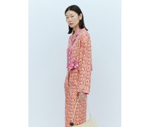 Logo Print Cropped Shirt -  Hemden