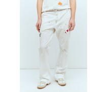 Painted Carpenter Flared Jeans
