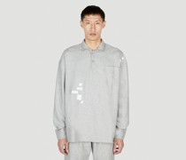 Long Sleeve Knit Polo Top -  Polo Shirts  L