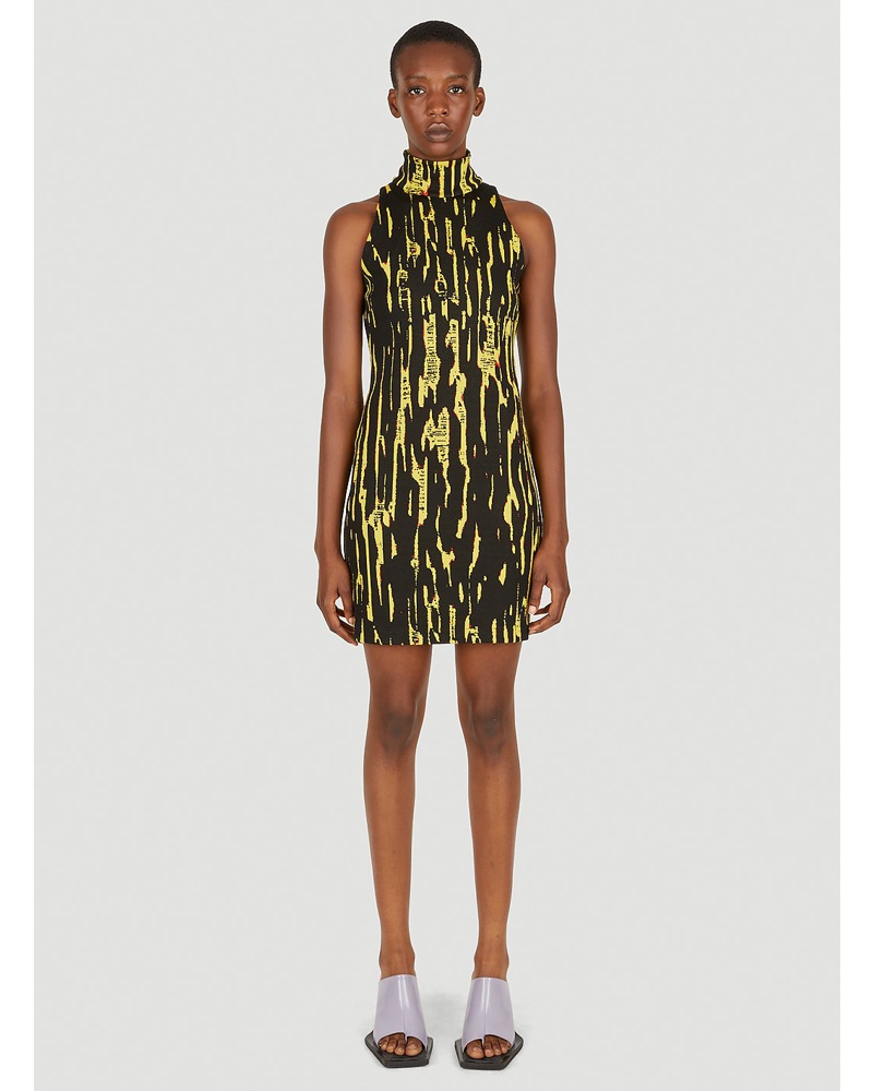 AMBUSH Damen Ambush High Neck Knit Dress Frau Kleider Yellow L|Ambush High Neck Knit Dress Frau Kleider Yellow M|Ambush High Neck Knit Dress Frau Kleider Yellow Xs