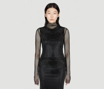 Sportmax Noemi Rhinestone Mesh Top - Frau Tops Black S|Sportmax Noemi Rhinestone Mesh Top - Frau Tops Black M|Sportmax Noemi Rhinestone Mesh Top - Frau Tops Black L