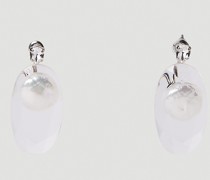 Simone Rocha Trapped Pearl Earrings - Frau Schmuck Silver One Size