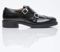 X Church's Brushed Leather Double Monk Brogue Shoes