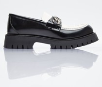 Interlocking G Chain Leather Loafers