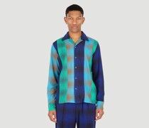 Ombre Plaid Patchwork Shirt -  Hemden  5
