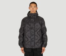 Quilted Logo Hooded Jacket