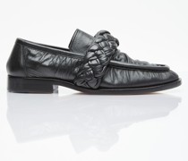 Knotted Leather Loafers