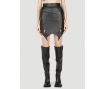 Poison Cut Out Leather Skirt