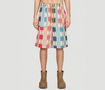 (Di)vision Patchwork Check Shorts - Mann Shorts Red Xl|(Di)vision Patchwork Check Shorts - Mann Shorts Red L|(Di)vision Patchwork Check Shorts - Mann Shorts Red S|(Di)vision Patchwork Check Shorts - Mann Shorts Red M