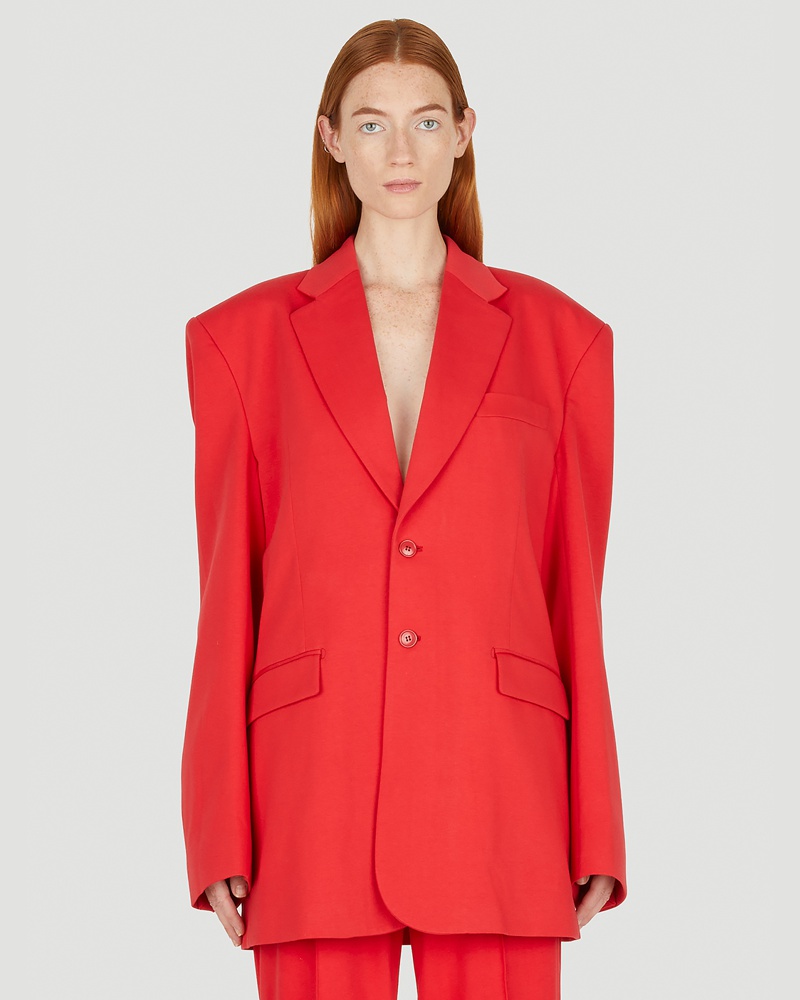 VETEMENTS Damen VETEMENTS Tailored Blazer Frau Blazers Red S|VETEMENTS Tailored Blazer Frau Blazers Red M