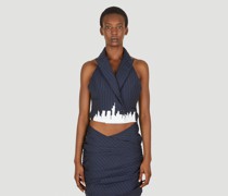 Skyline Pinstripe Halter Top