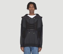 DRx FARMAxY FOR LN-CC Upcycled Crochet Hooded Sweatshirt -  Sweatshirts Black S