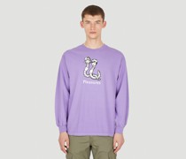 Pleasures Mud Pigment Long Sleeve T-shirt - Mann T-shirts Purple M