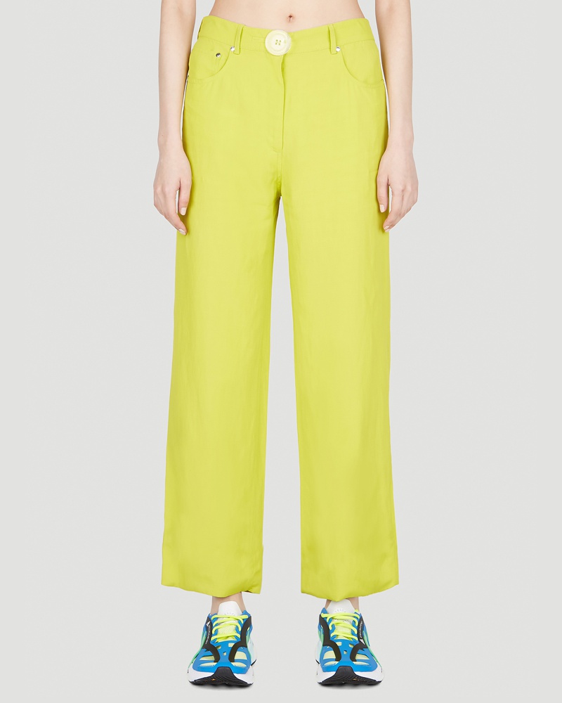 Stella McCartney Damen Stella McCartney Maxi Button Pants Frau Hosen Yellow It 40|Stella McCartney Maxi Button Pants Frau Hosen Yellow It 38