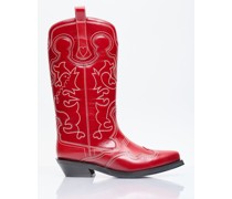 Mid Shaft Embroide Western Boots