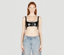 Courrèges Vinyl Suspenders Bra - Frau Tops Black M|Courrèges Vinyl Suspenders Bra - Frau Tops Black L|Courrèges Vinyl Suspenders Bra - Frau Tops Black Xs|Courrèges Vinyl Suspenders Bra - Frau Tops Black S