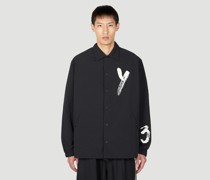 Y-3 Embroidered Logo Jacket - Mann Jacken Black L