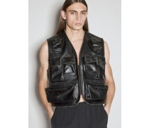 Leather Cargo Vest