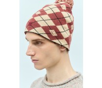 Argyle Jacquard Beanie Hat