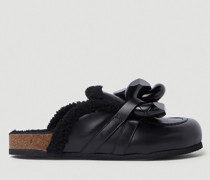 Shearling Chain Loafers