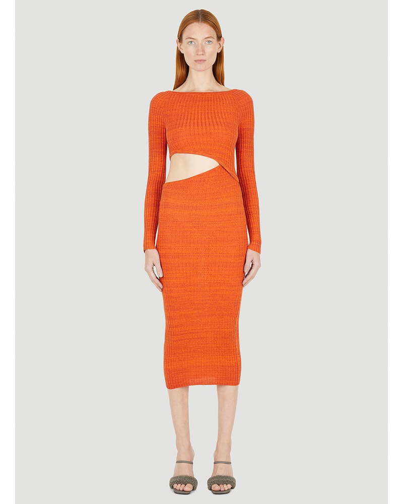 Wynn Hamlyn Damen Wynn Hamlyn Origami Dress Frau Kleider Orange M|Wynn Hamlyn Origami Dress Frau Kleider Orange L|Wynn Hamlyn Origami Dress Frau Kleider Orange Xs